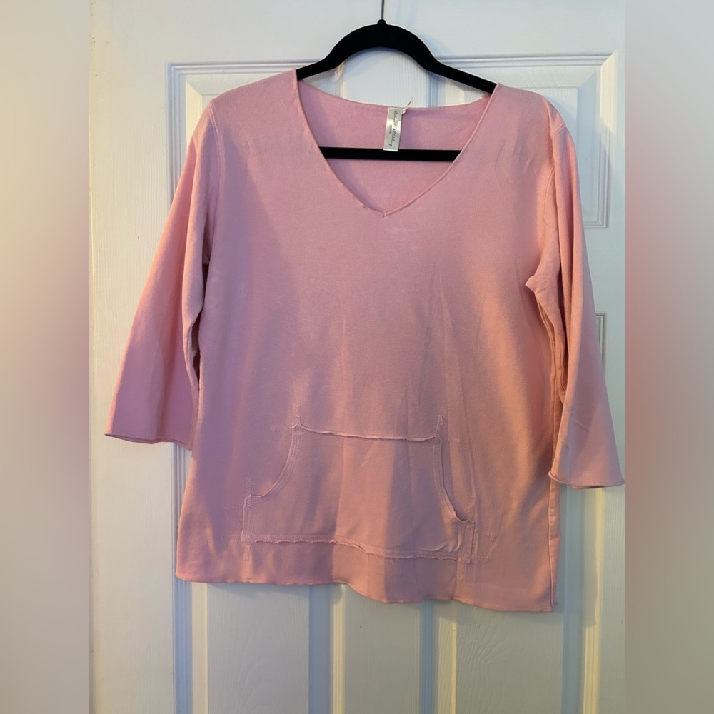 Colorado Clothing - Large - Pink Thin Sweatshirt Capri Sleeves